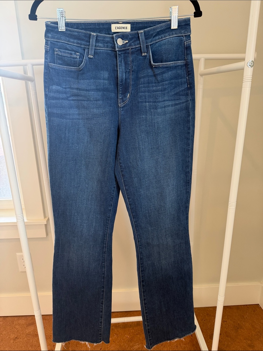 L'AGENCE Women's Dark Blue Flare Jeans